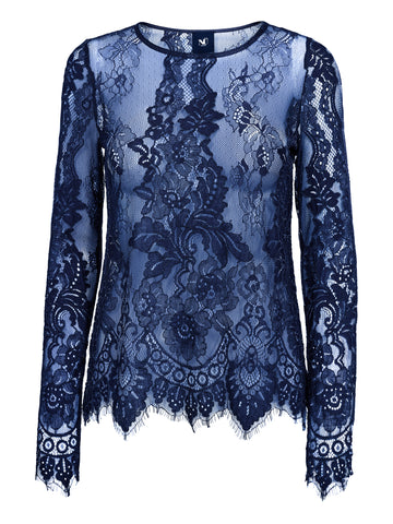 NÜ CHARLOTTE Lace top Blouses 476 Navy