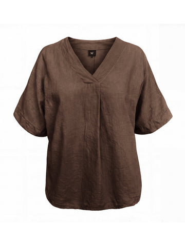 NÜ DORIS Linen Blouse Blouses 289 Brown