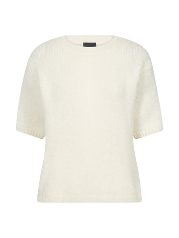 NÜ ELIZA alpaca knit blouse Knit 112 Bone